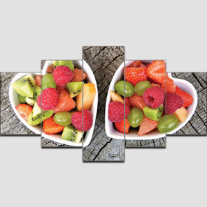 Canvas Print Split Panels (5 in 1) – Fruit Dish