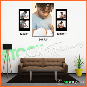 Canvas Prints Gallery Set Panels – 5 Images in 3 Frames