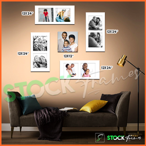 Canvas Prints Gallery Set Panels – 9 Images in 5 Frames