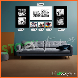 Canvas Prints Gallery Set Panels – 7 Images in 7 Frames