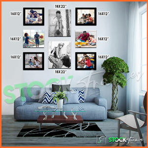 Canvas Prints Gallery Set Panels – 8 Images in 8 Frames