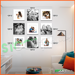 Canvas Prints Gallery Set Panels – 9 Images in 9 Frames